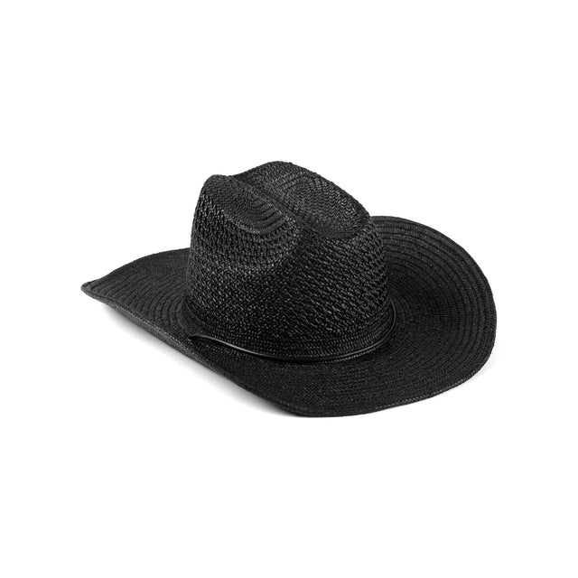 The Outlaw II - Straw Cowboy Hat in Black | Lack of Color US