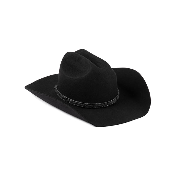 The Ridge Wool Felt Cowboy Hat in Black