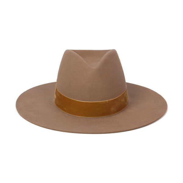 Benson Tri Wool Felt Fedora Hat in Brown