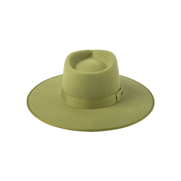 Cactus Rancher Wool Felt Fedora Hat in Green