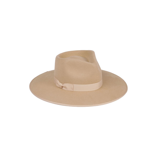 Caramel Rancher Wool Felt Fedora Hat in Brown
