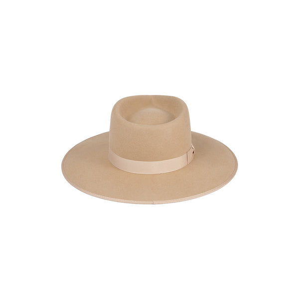Caramel Rancher Wool Felt Fedora Hat in Brown