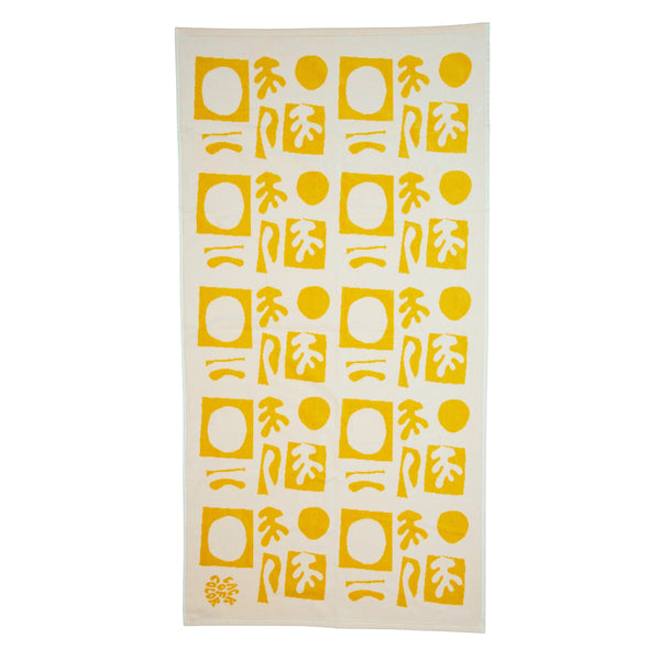 Formes Beach Towel Cotton in Yellow