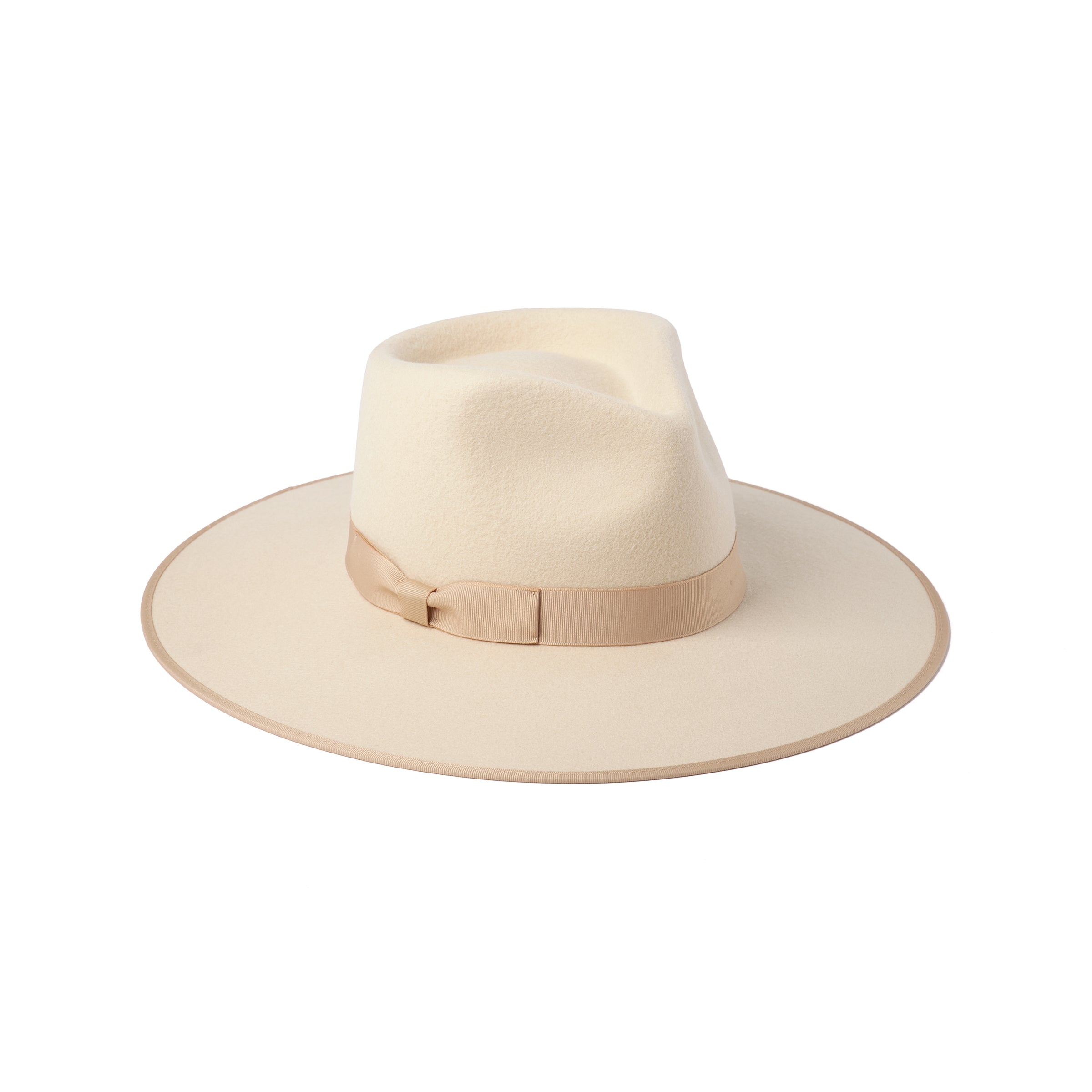 Ivory Rancher - Wool Felt Fedora Hat in Beige | Lack of Color US