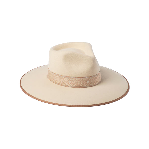 Ivory Rancher Special Wool Felt Fedora Hat in Beige