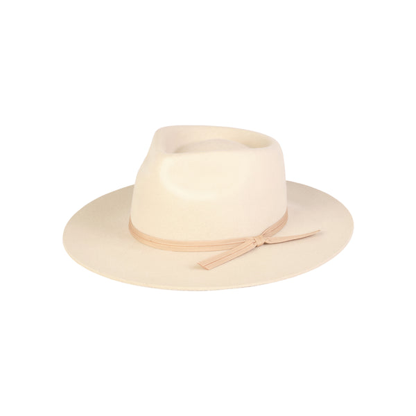 Ivory Zulu - Wool Felt Fedora Hat in White