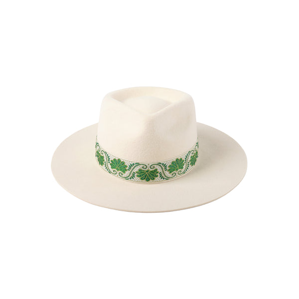 Ivy Beverly - Wool Felt Fedora Hat in Green