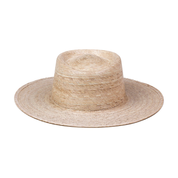 Palma Boater Straw Boater Hat in Natural Lack of Color US