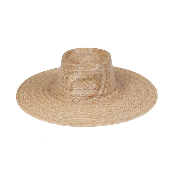 Palma Wide Boater Straw Boater Hat in Natural