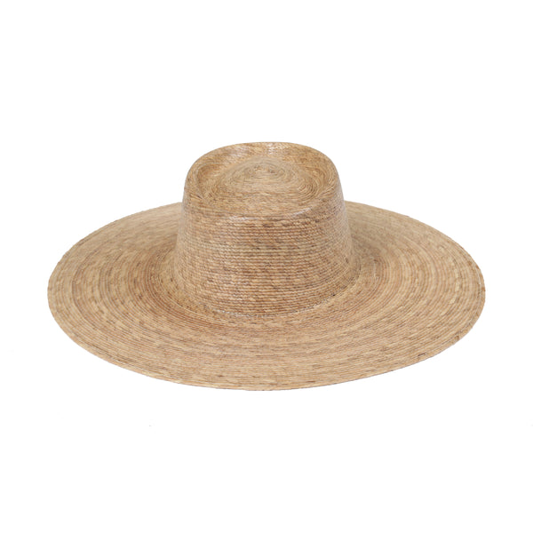 Palma Wide Boater Straw Boater Hat in Natural