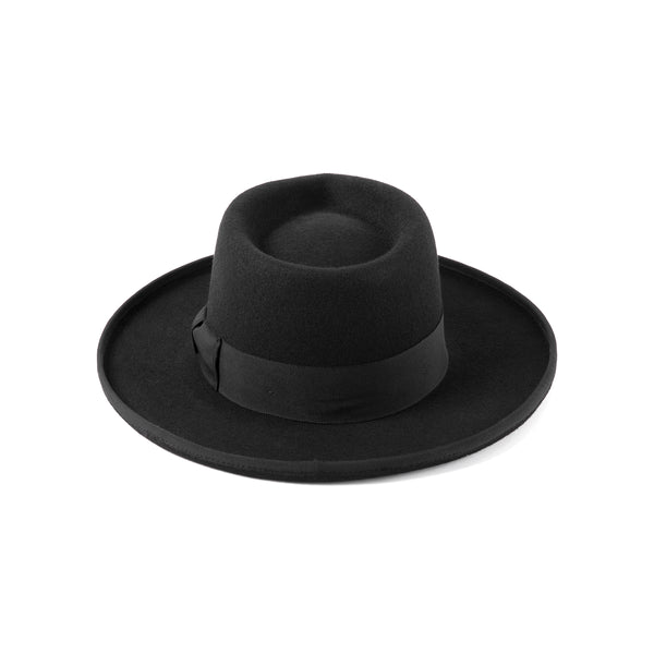 Gambler Hat, Fedora Large Brim, Felt Fedora Hat, Wide Brim Fedora