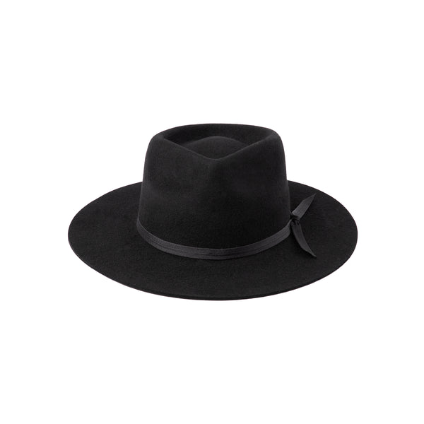 The Jethro - Wool Felt Fedora Hat in Black