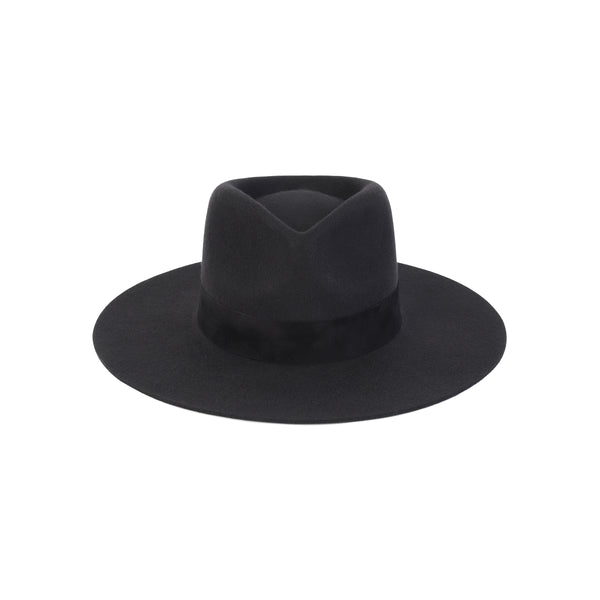 The Mirage Wool Felt Fedora Hat in Black
