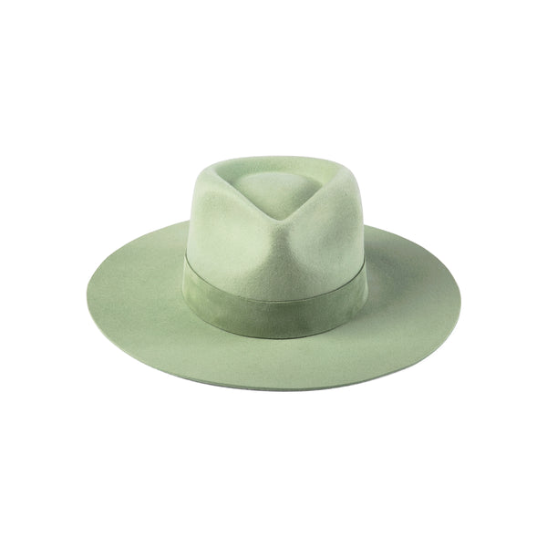 The Mirage Wool Felt Fedora Hat in Green