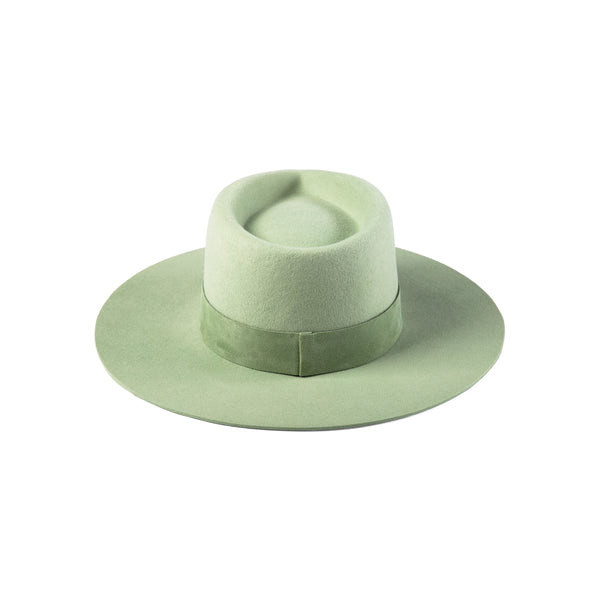 The Mirage Wool Felt Fedora Hat in Green