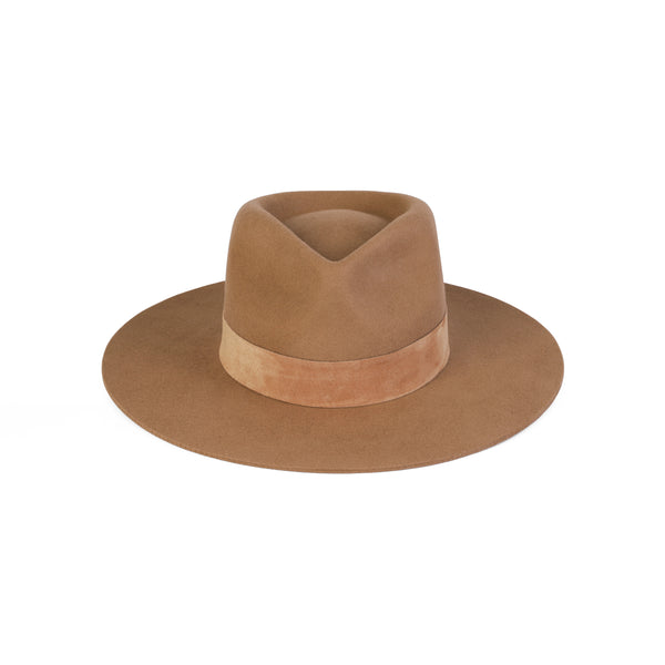 The Mirage Wool Felt Fedora Hat in Brown