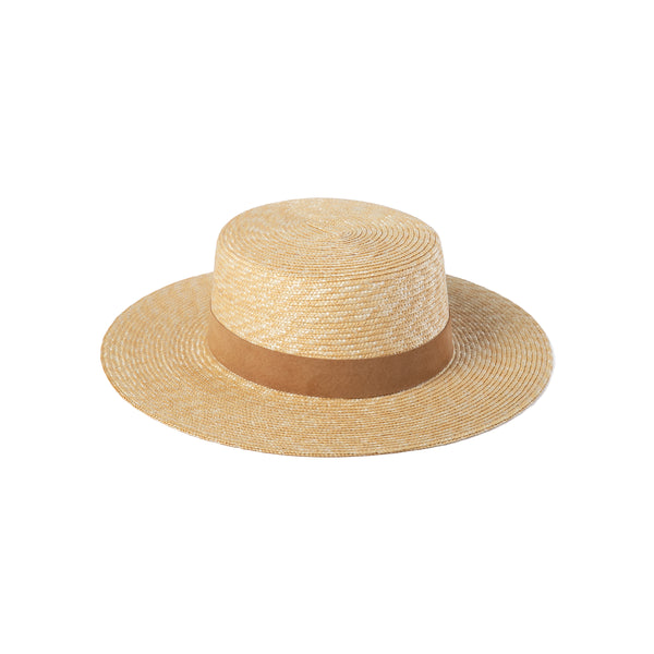 The Spencer Boater - Straw Boater Hat in Natural | Lack of Color US