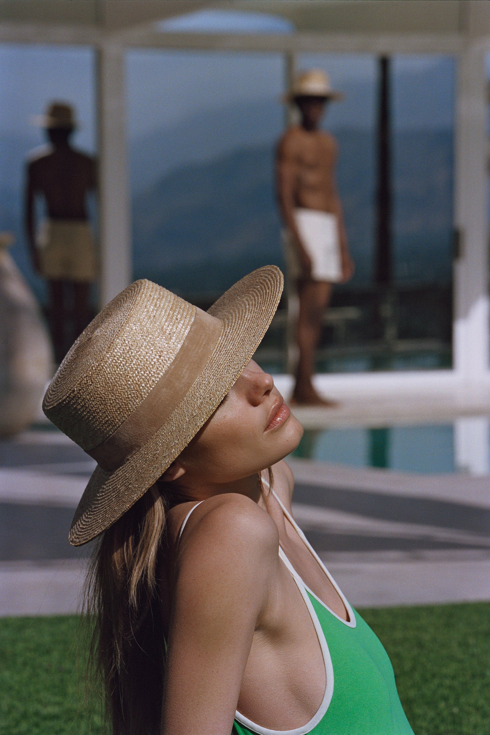 The Spencer Boater Straw Boater Hat in Natural - Lack of Color US