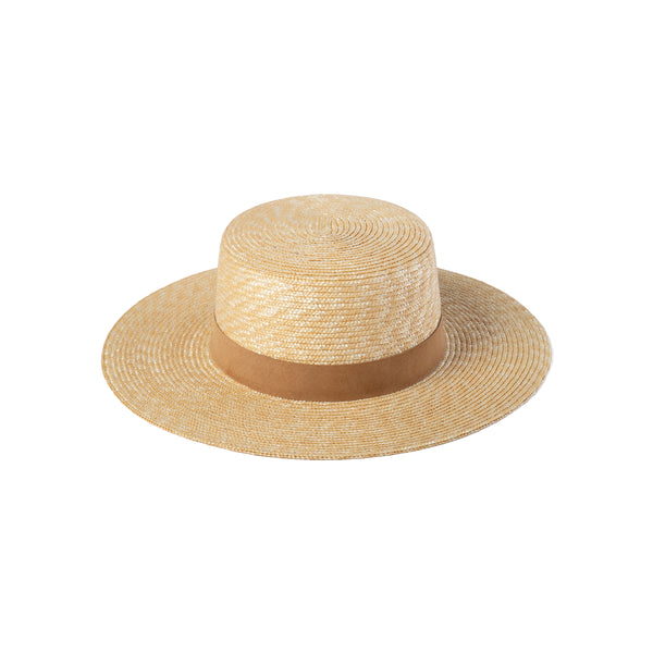 The Spencer Boater Straw Boater Hat in Natural