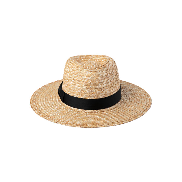 The Spencer Fedora - Straw Fedora Hat in Black