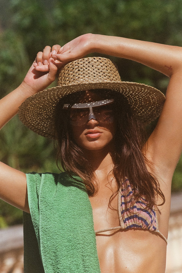 The Sunnydip Straw Boater Hat in Natural