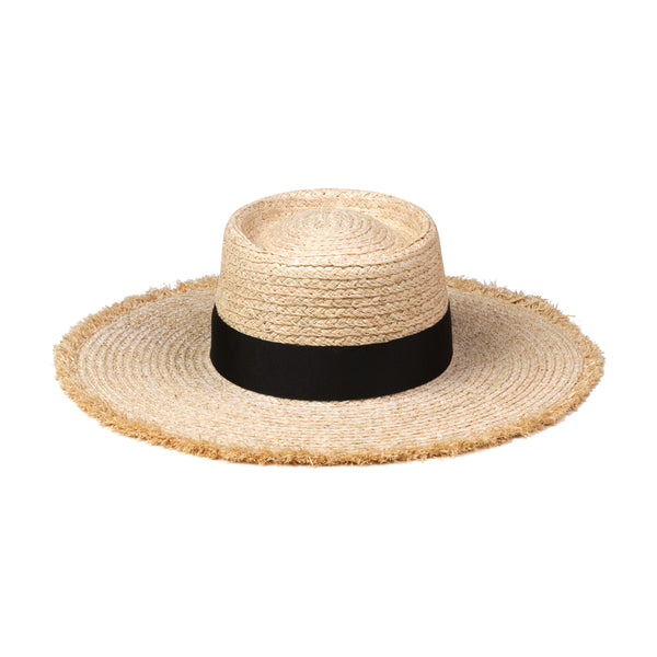 The Ventura Straw Boater Hat in Natural