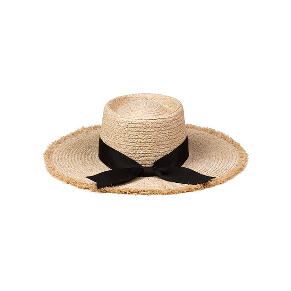 The Ventura Straw Boater Hat in Natural