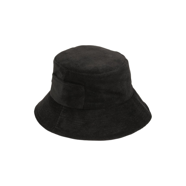 Wave Bucket Cotton Bucket Hat in Black