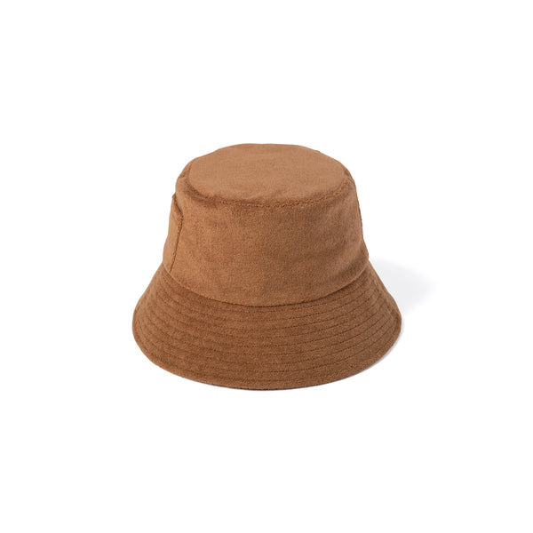 Wave Bucket Cotton Bucket Hat in Brown